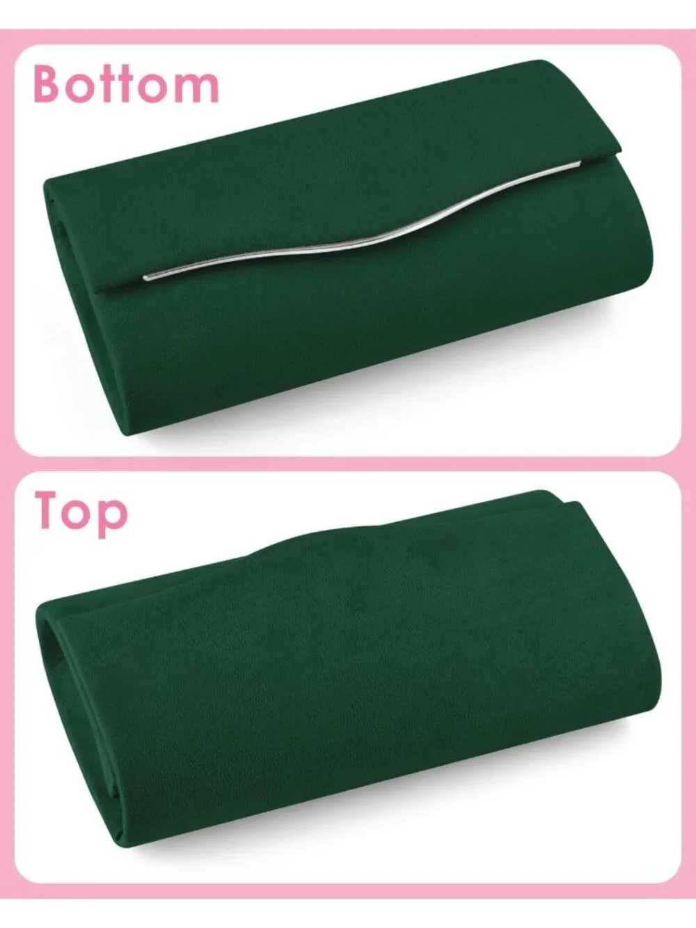 👜 Women's Green Suede Evening Shoulder Bags Envelope Party Cocktail Prom Clutch